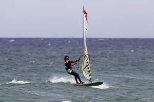 Diaz holds his boom together down the last reach - PWA World Cup Catalunya Costa Brava 2011 photo copyright  John Carter / PWA http://www.pwaworldtour.com taken at  and featuring the  class