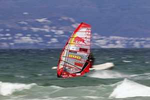 Dunky turns on the turbos - PWA World Cup Catalunya Costa Brava 2011-12 photo copyright  John Carter / PWA http://www.pwaworldtour.com taken at  and featuring the  class