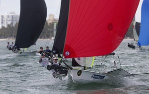 Erik Storck, Trevor Moore, 49er, USA 1105, USA - Rolex Miami OCR photo copyright  Rolex/Daniel Forster http://www.regattanews.com taken at  and featuring the  class