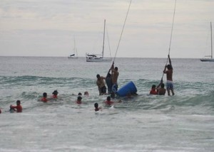 Ichi Ban's rescuers begin photo copyright  SW taken at  and featuring the  class
