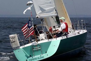 Jaded -- The double-handed team of Peter Rugg (New York, N.Y.) and Dudley Nostrand (Hamilton, Mass.) aboard the J/105 Jaded turned in the best overall performance at the Storm Trysail Club’s 2011 Block Island Race. photo copyright Marcy Trenholm/Storm Trysail Club taken at  and featuring the  class