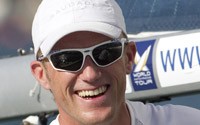 Jesper Radich after winning his semi-final against Eric Monnin. Argo Group Gold Cup 2010. Hamilton, Bermuda. 9 October 2010. Photo: Subzero Images/WMRT - World Match Racing Tour's 2011 Tour Card Holders photo copyright WMRT http://www.worldmatchracingtour.com taken at  and featuring the  class