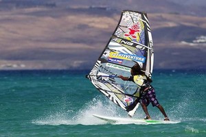 Kiri warms up - PWA Fuerteventura Grand Slam 2011 day 3 photo copyright  John Carter / PWA http://www.pwaworldtour.com taken at  and featuring the  class