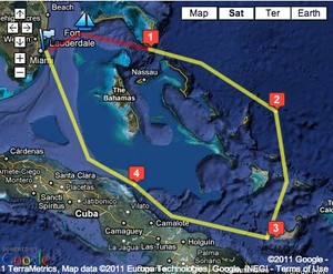 One Girl's Ocean Challenge qualifier route photo copyright SW taken at  and featuring the  class