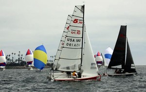 Open 5.70s are the largest fleet with  21 boats  - Day 1 - Ullman Sails Long Beach Race Week 2011 photo copyright Rich Roberts http://www.UnderTheSunPhotos.com taken at  and featuring the  class