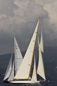 CAMBRIA, Sail n: K-4, Class: J CLASS, Owner: CAMBRIA YACHTS
SHAMROCK V, Sail n: JK3, Class: J CLASS, Owner: SHAMROCK V Ltd - Portofino Rolex Trophy 2011 photo copyright  Rolex / Carlo Borlenghi http://www.carloborlenghi.net taken at  and featuring the  class