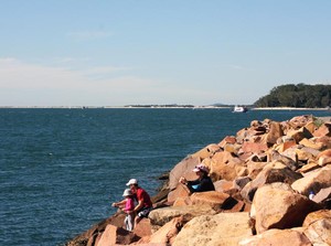 Perfect spot to learn to fish photo copyright Sail Port Stephens Event Media taken at  and featuring the  class