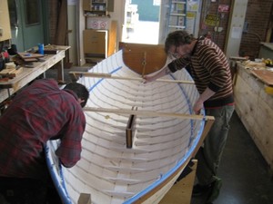 R Boat - Lots and lots of little strokes as you sand each plank in between each delicate frame photo copyright  SW taken at  and featuring the  class