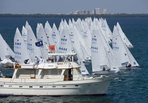 Star class starting their final race for the BACARDI Cup - Miami Sailing Week - Bacardi Cup photo copyright Franco Pace taken at  and featuring the  class