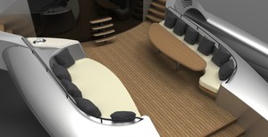 Superyacht Adastra cockpit in silver a Power Trimaran - as Designed by John Shuttleworth Yacht Design photo copyright SW taken at  and featuring the  class