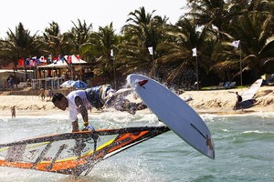 Taty action - Vietnam PWA Grand Slam 2011 - Day 2 photo copyright  John Carter / PWA http://www.pwaworldtour.com taken at  and featuring the  class