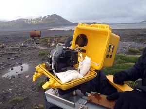 The camera and its water-proof casing photo copyright Australian Antarctic Division http://www.antarctica.gov.au/ taken at  and featuring the  class
