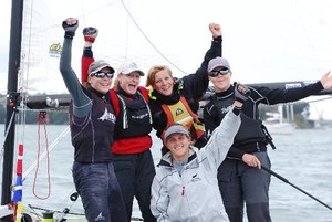 The winning team - at the NZ Womens Match Racing Nationals photo copyright SW taken at  and featuring the  class