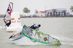 Tilo action - PWA Surf World Cup (Podersdorf) 2011 photo copyright  John Carter / PWA http://www.pwaworldtour.com taken at  and featuring the  class