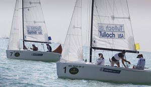 USA, Genevieve Tulloch, Alice Leonard, Womens Match Race, USA Katie Spithill, Nina Curtis, Angela Farrell, Womens Match Race - AUS - Rolex Miami OCR photo copyright  Rolex/Daniel Forster http://www.regattanews.com taken at  and featuring the  class