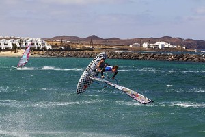 Van Broeckhoven air time - PWA Costa Teguise Lanzarote World Cup 2011 photo copyright  John Carter / PWA http://www.pwaworldtour.com taken at  and featuring the  class