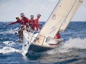 The Puerto Rico Heineken International regatta, Race day 3, at the Palmas Del Mar Yacht Club, 20 to 25 knots of  wind and rain squalls blowing through the race course made tough sailing for the competitors. photo copyright Bob Grieser/Outside Images www.outsideimages.com taken at  and featuring the  class