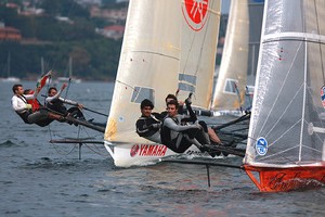 Aust v NZ crews - Winning Appliances JJ Giltinan Championship - Race 5 photo copyright Frank Quealey /Australian 18 Footers League http://www.18footers.com.au taken at  and featuring the  class