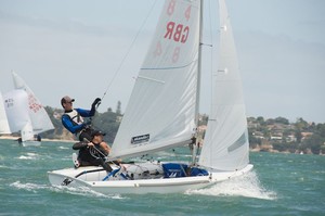 Series leaders GBR&rsquo;s Nick Rogers/Chris Grube - New  Zealand 470 Nationals 2011 - Day 2 photo copyright NZL 470 Class http://www.470sailing.org.nz/ taken at  and featuring the  class