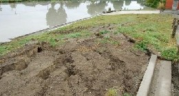 Earthquake damage on the banks of the Avon river photo copyright SW taken at  and featuring the  class