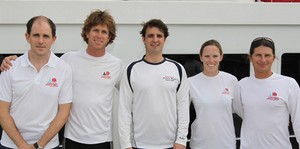 Winners Don Wilson and crew at Chicago Match Race 2011 Go Pro Match Cup B Event - Chicago Match Race 2011 Go Pro Match Cup B Event photo copyright SW taken at  and featuring the  class