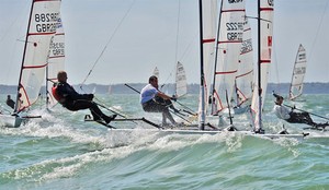 fleet - Stokes Bay Yacht Club Musto Skiff and B14 Open Meeting photo copyright Tania Samus http://www.photoskiff.com taken at  and featuring the  class
