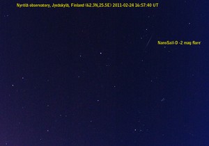 NASA's nanosail-D as photographed in Finland photo copyright  SW taken at  and featuring the  class
