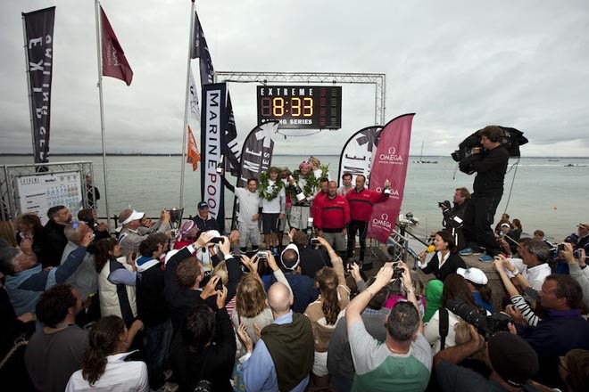 Act 5, Cowes Prizegiving - 1st The Wave, Muscat, 2nd Luna Rossa, 3rd Alinghi &copy; Lloyd Images http://lloydimagesgallery.photoshelter.com/