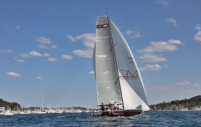 Returning Cone of Silence back to her pen at Royal Prince Alfred Yacht Club on Pittwater. - McConaghy MC38 ©  John Curnow