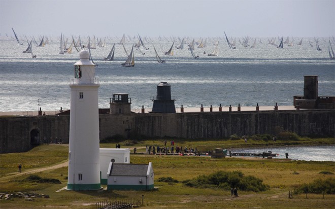 The fleet at the Solent  - Rolex Fasnet Race 2011 ©  Rolex / Carlo Borlenghi http://www.carloborlenghi.net