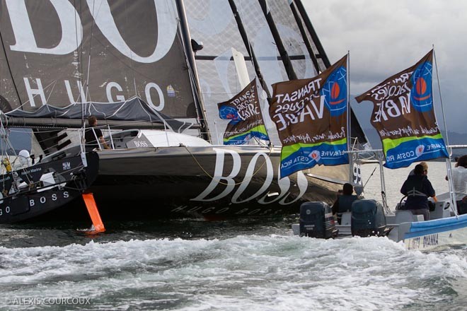 Hugo Boss finishes second in Transat Jacques Vabre 2011 © Alexis Courcoux