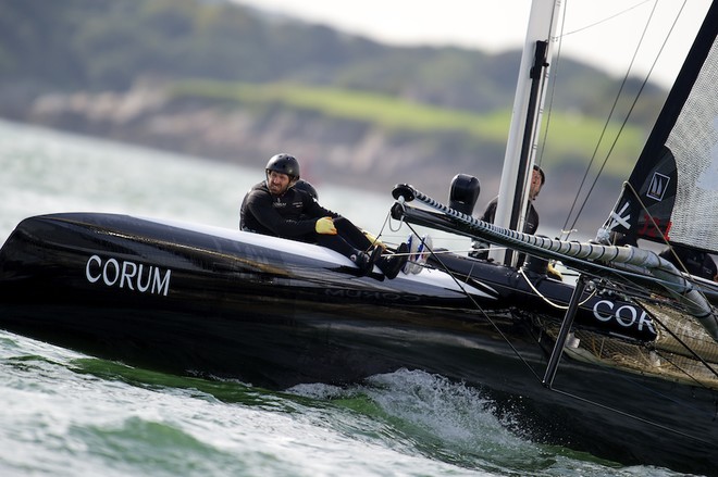AMERICA’S CUP WORLD SERIES, PLYMOUTH, UK, SEPTEMBER 14TH 2011: ENERGY Team - AC45 - the fleet race of the AC World Series day 4, Plymouth, UK.  - America’s Cup World Series Plymouth - Day 4 © Chris Schmid/ Eyemage Media (copyright) http://www.eyemage.ch