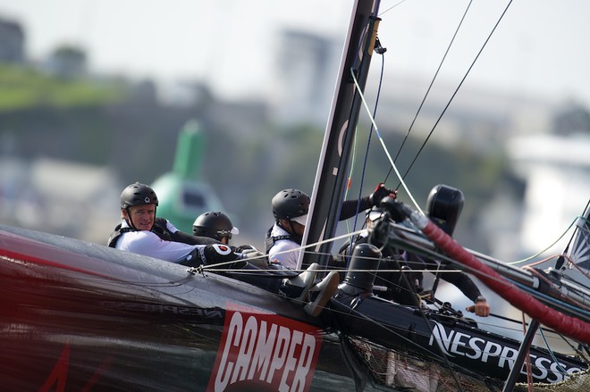 AMERICA’S CUP WORLD SERIES, PLYMOUTH, UK, SEPTEMBER 14TH 2011: China Team - AC45 - the fleet race of the AC World Series day 4, Plymouth, UK.  - America’s Cup World Series Plymouth - Day 4 © Chris Schmid/ Eyemage Media (copyright) http://www.eyemage.ch