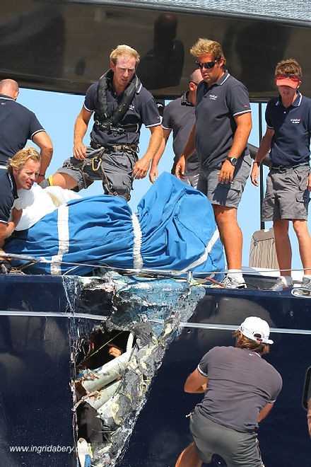 Illusion ploughs into Kora - Maxi Yacht Rolex Cup 2011 © Ingrid Abery http://www.ingridabery.com