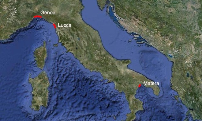 Showing the three coastal areas voted most ’yacht-friendly’ ©  SW