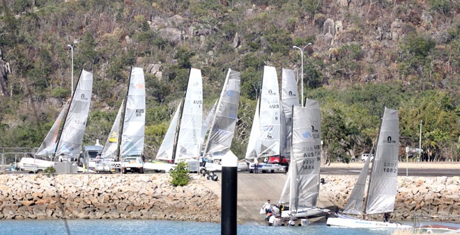 F18 preparing for Monday’s races - 2011 SeaLink Magnetic Island Race Week ©  SW