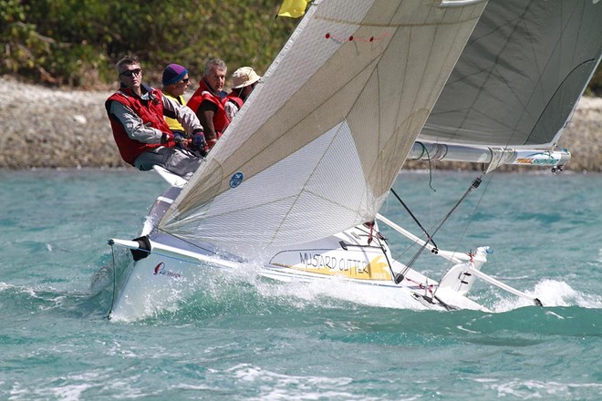 Sports boats like Mustard Cutter, hugged the beach on way to White Rock - Meridien Marinas Airlie Beach 22nd Annual Race Week 2011 © Teri Dodds - copyright http://www.teridodds.com