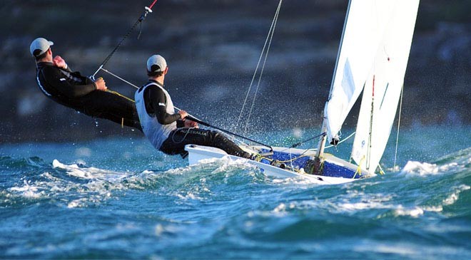 Mathew Belcher and Malcolm Page - Sail Melbourne 2011 © Mat Belcher