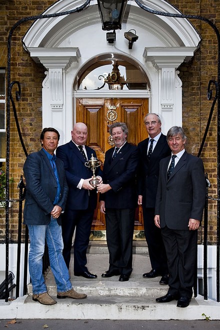 Laurence Mead of the Hong Kong team with Jamie Matheson, Executive Chairman of Brewin Dolphin with Andrew McIrvine, Commodore of the Royal Ocean Racing Club, with Anthony O’Leary, Captain of the Ireland team and current holders with Eddie Warden Owen, CEO of the RORC at the announcement of the Brewin Dolphin Commodores’ Cup that takes place in Cowes, Isle of Wight from 21st to 28th July 2012.<br />
<br />
 © David Branigan/Oceansport http://www.oceansport.ie/