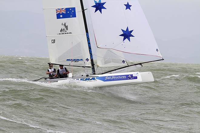 Nacra NQ #1 (Adam Beattie and Jamie Leitner) - Fantasea F18 Australian  Championships, Sealink Magnetic Island Race Week 2011 © Teri Dodds http://www.teridodds.com