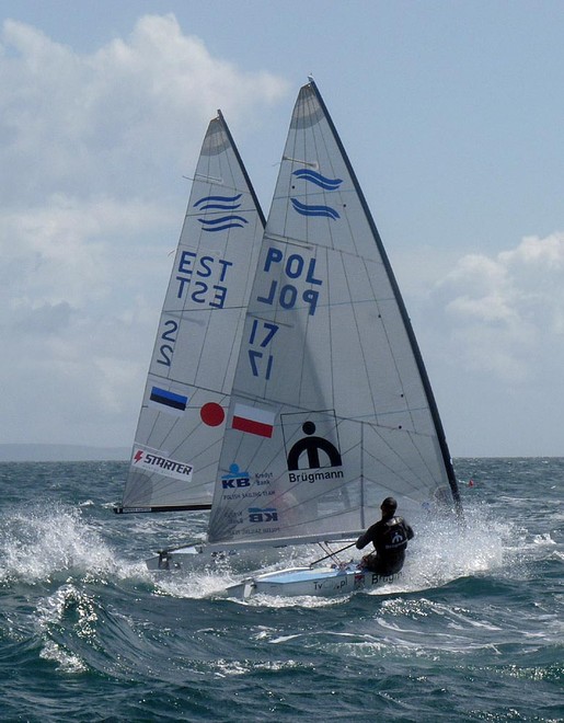 Piotr Kula and Deniss Karpak - Finns at Weymouth and Portland International Regatta 2011 © Robert Deaves/Finn Class http://www.finnclass.org