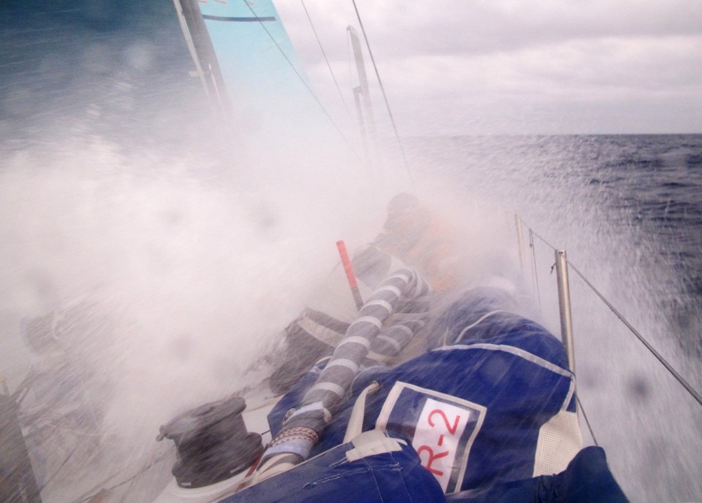 Team Telefonica on day 2 of their 700-mile circumnavigation of the Canary Islands. © Maria Muina/Equipo Telefonica