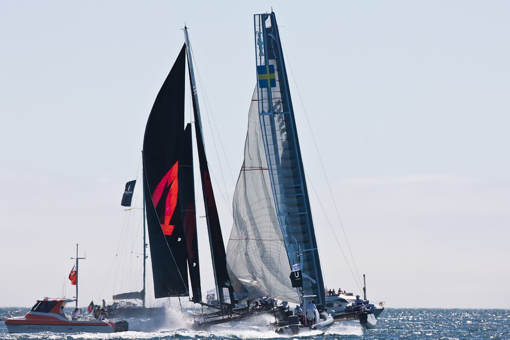 August 13th 2011, AC45 World Series. Sixth day of racing. © Sander van der Borch / Artemis Racing http://www.sandervanderborch.com