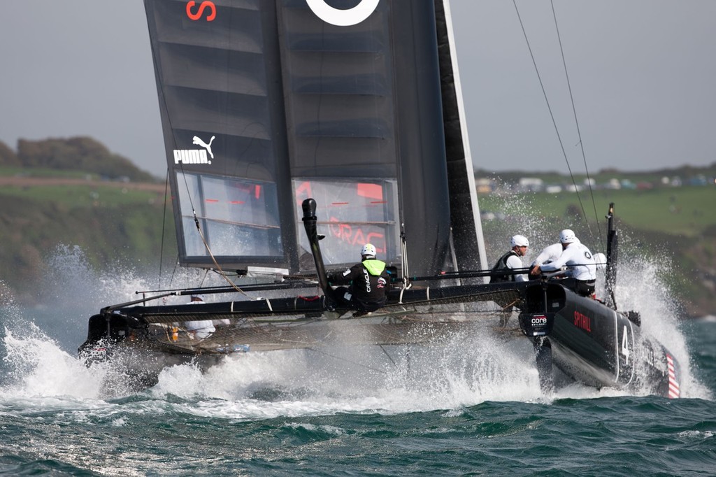 10/09/2011 - Plymouth (UK) - 34th America's Cup - AC World Series - Plymouth 2011 -  Racing Day 1 photo copyright ACEA - Photo Gilles Martin-Raget http://photo.americascup.com/ taken at  and featuring the  class