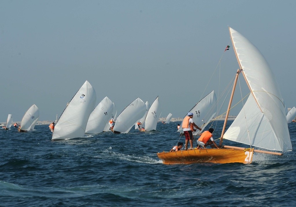 Dubai Traditional 22ft Sailing Dhow Race 23rd September 2011 © DIMC
