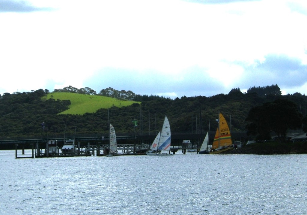 Launching into the Waitangi River - HARKEN Labour Weekend Regatta © Rosie Reid