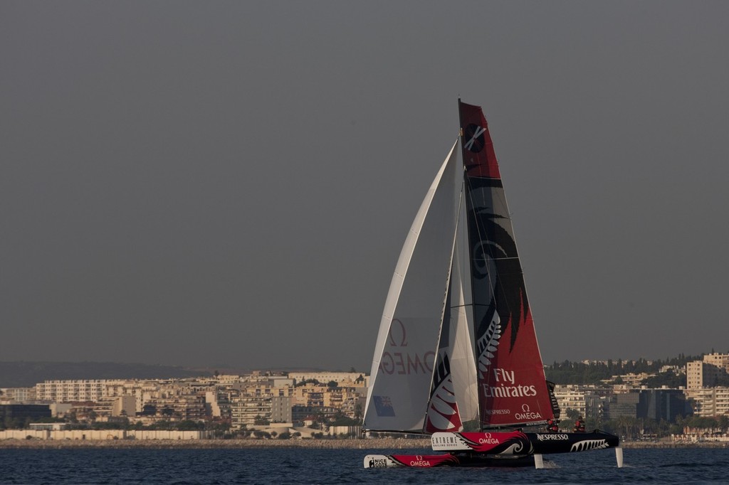 Emirates Team NZ - Extreme Sailing Series 2011 - Act 7. Nice. France<br />
<br />
<br />
 © Lloyd Images http://lloydimagesgallery.photoshelter.com/