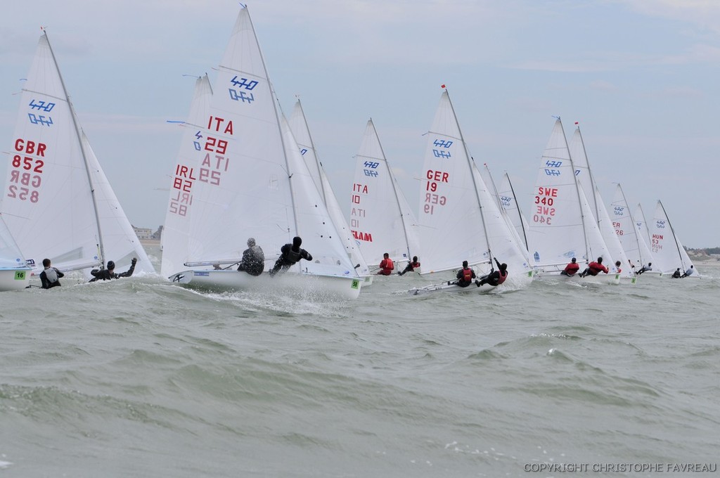 470 Men fleet - 470 Junior European Championships 2011 photo copyright Christophe Favreau http://christophefavreau.photoshelter.com/ taken at  and featuring the  class