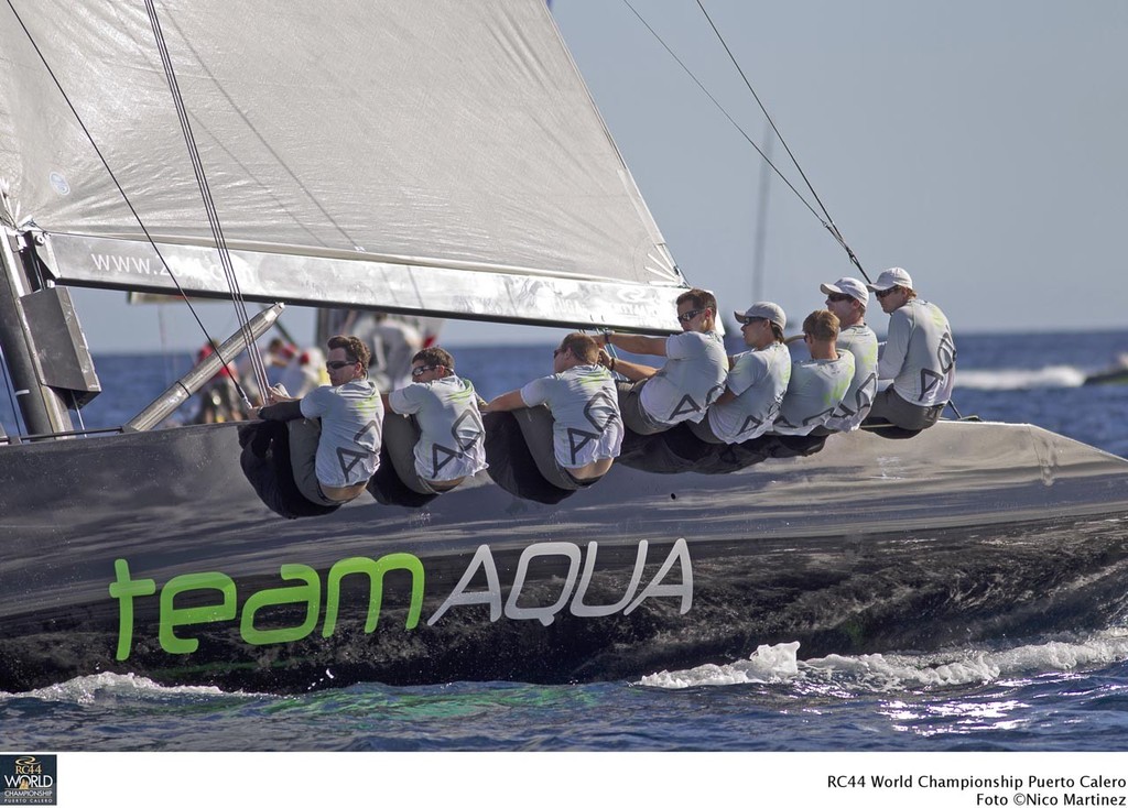 Team Aqua - RC44 World Championship Puerto Calero 2011 © Nico Martinez / RC 44 Class Association http://www.rc44.com