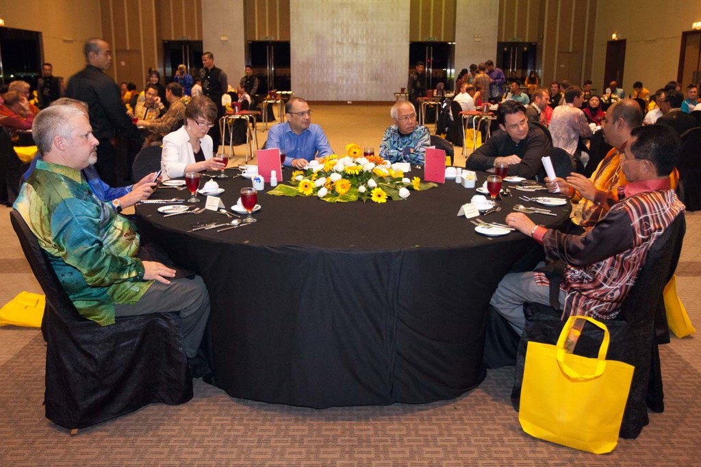 VIPs at the Ri-Yaz Heritage Charity dinner at the Monsoon Cup 2011. Kuala Terengannu, Malaysia. 23 November 2011. © Gareth Cooke/Subzero Images/ Monsoon Cup - copyright http://www.monsooncup.com.my